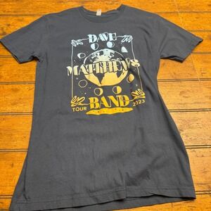 Dave Matthews Band Tour 2023 T Shirt Size S Gray Short Sleeve Graphic Tee